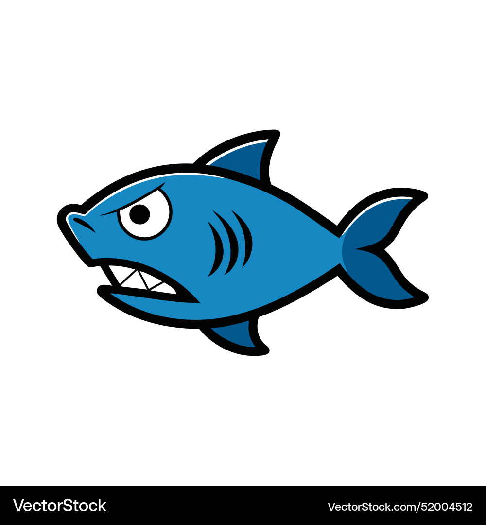 Danios fish angry icon Vector Image