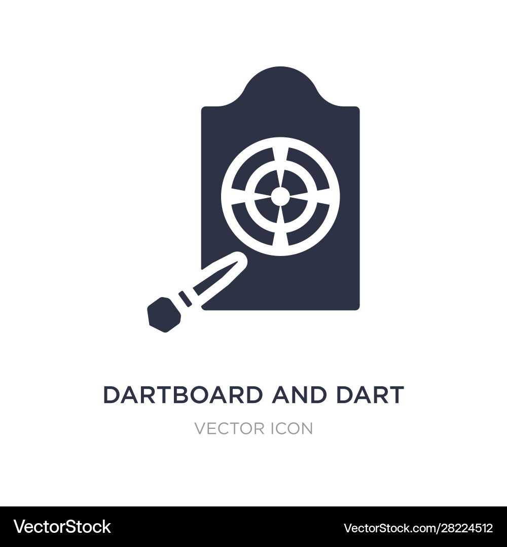 Dartboard and dart icon on white background vector image
