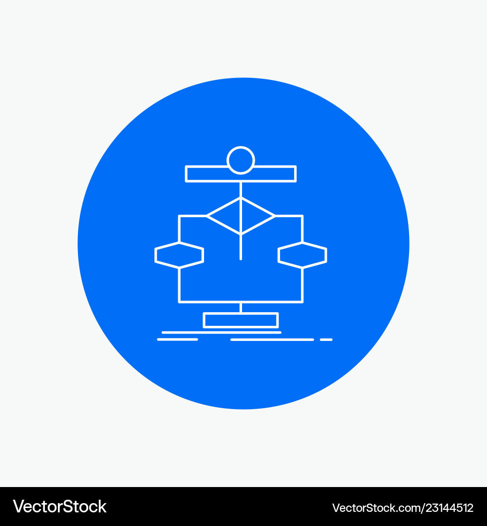 Datenfluss Algorithm Diagramm Icon vektorbild