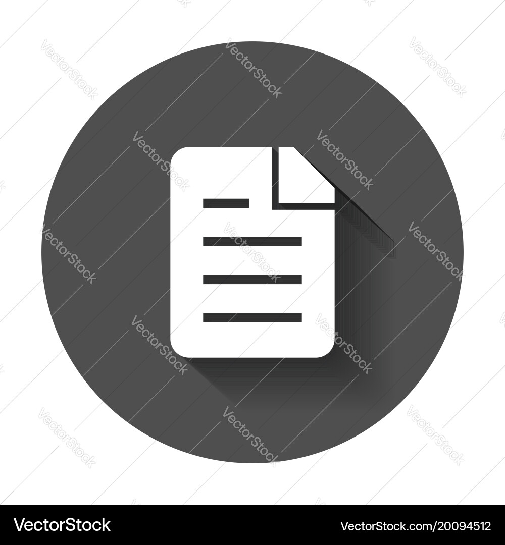 Document flat icon archive data file symbol logo Vector Image