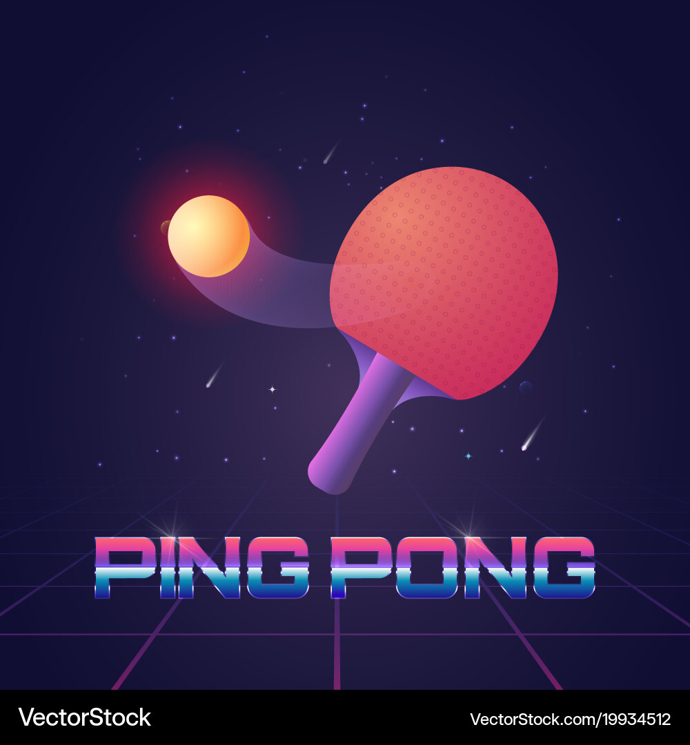 Futuristic Ping Pong Racket Vector Image