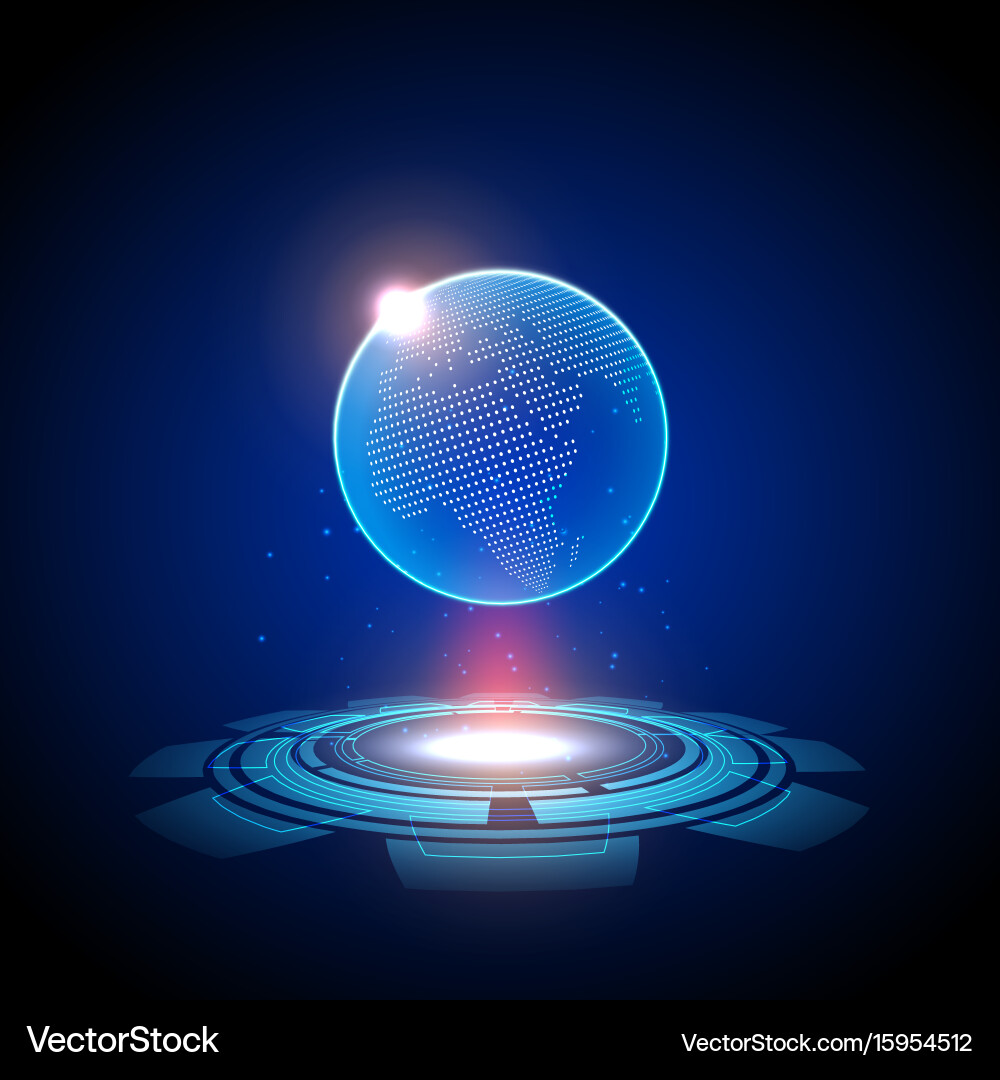 Global Data Network Sphere vector image