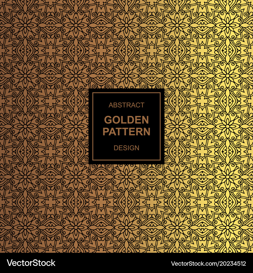 Golden Mayan Pattern vector image