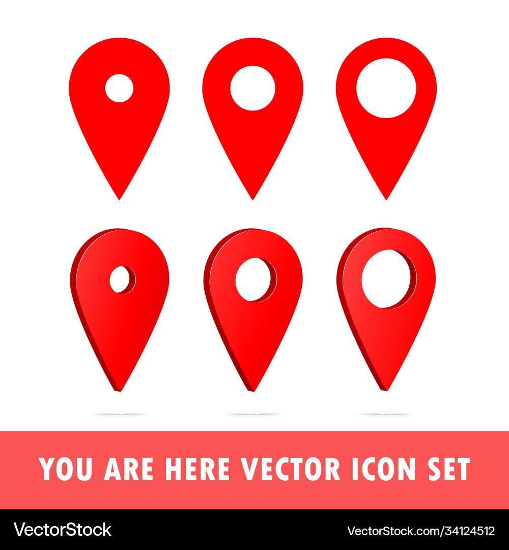 GPS Navigation Pointer Set vektorbild