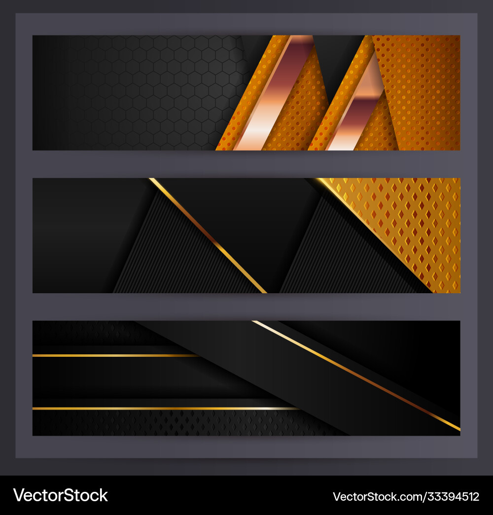 Horizontal banner set collection with various Vector Image