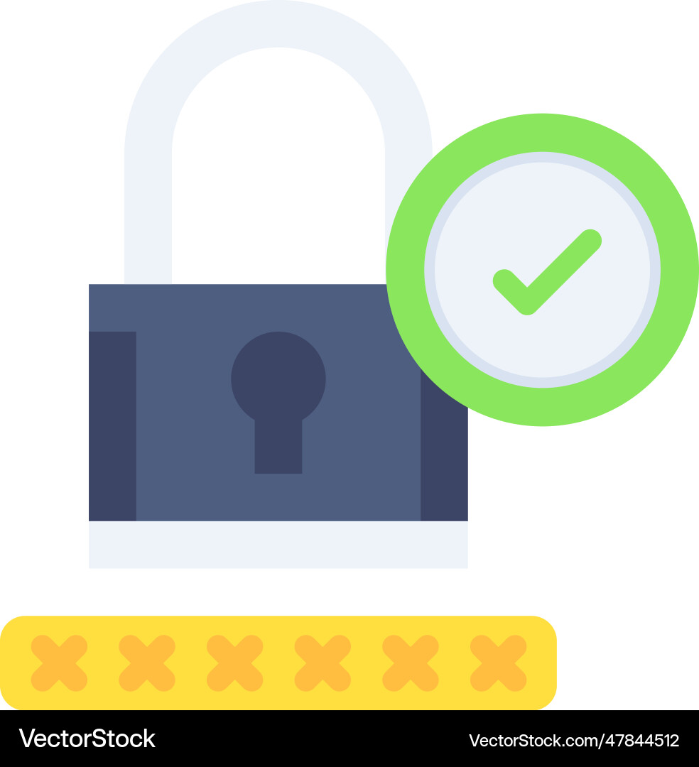 Password approved icon image Vector Image
