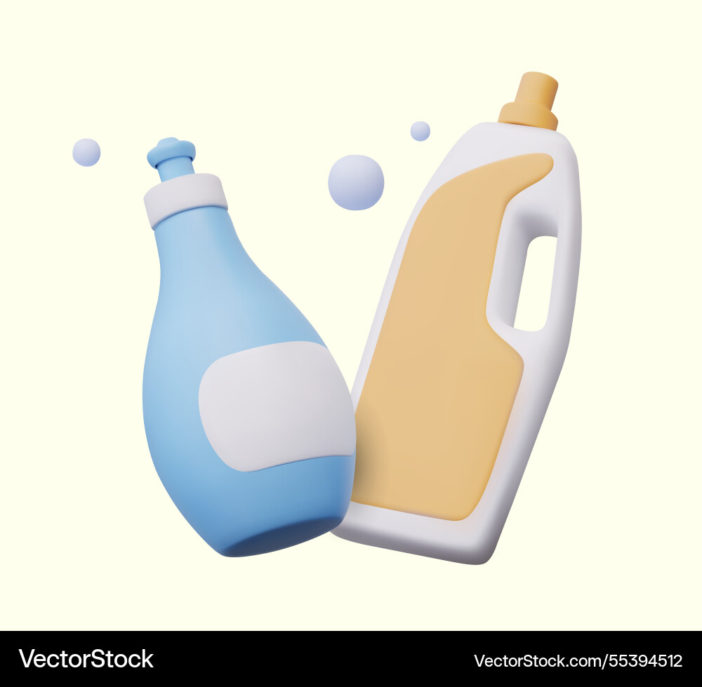 Realistic plastic bottles with empty label soap Realistic plastic bottles with empty label soap vector image