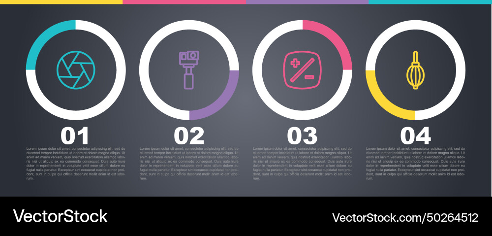 Set line camera shutter action exposure Set line camera shutter action exposure vector image