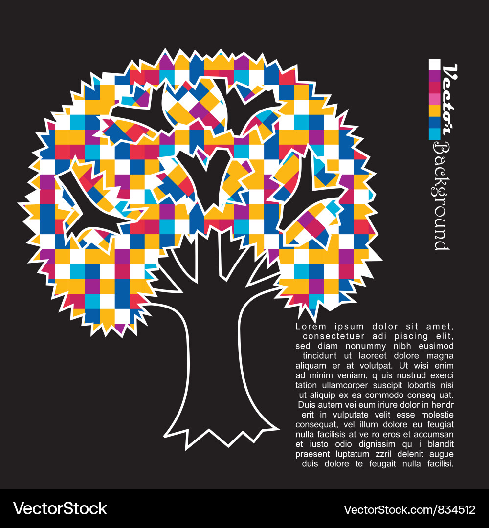 Set of abstract trees Vector Image