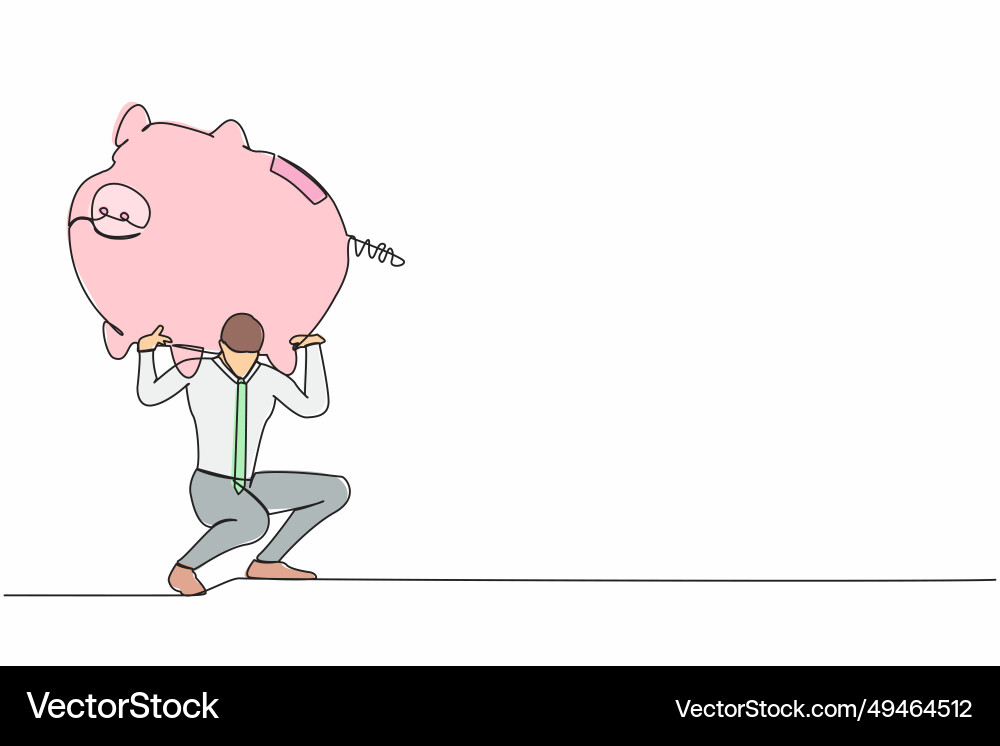 Single continuous line drawing exhausted Vector Image
