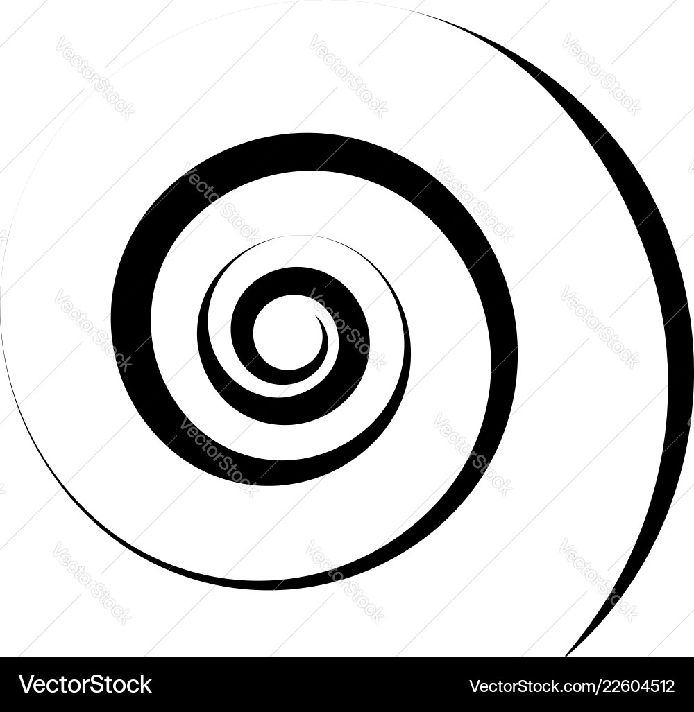 Spiral twirl abstract element with radial style Spiral twirl abstract element with radial style vector image