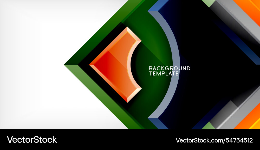 Square arrow shapes with round elements Square arrow shapes with round elements Vector Image