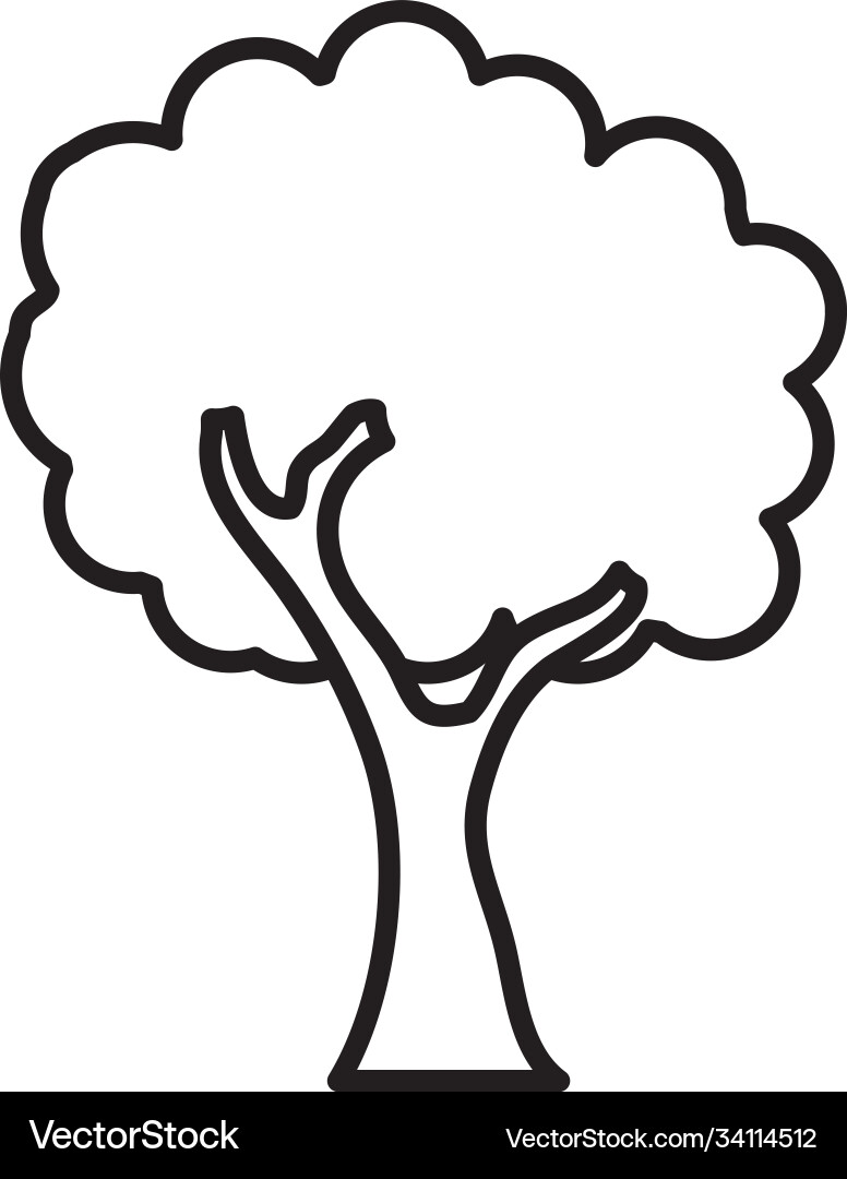 Tree icon image line style Vector Image