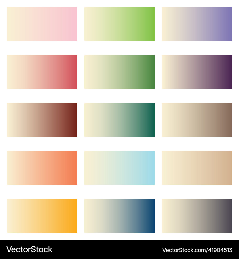 A set of backgrounds with gradient transition vector image