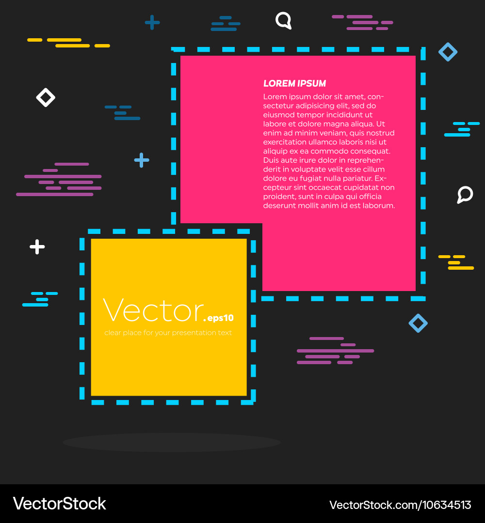 Abstract concept empty speech square quote vector image