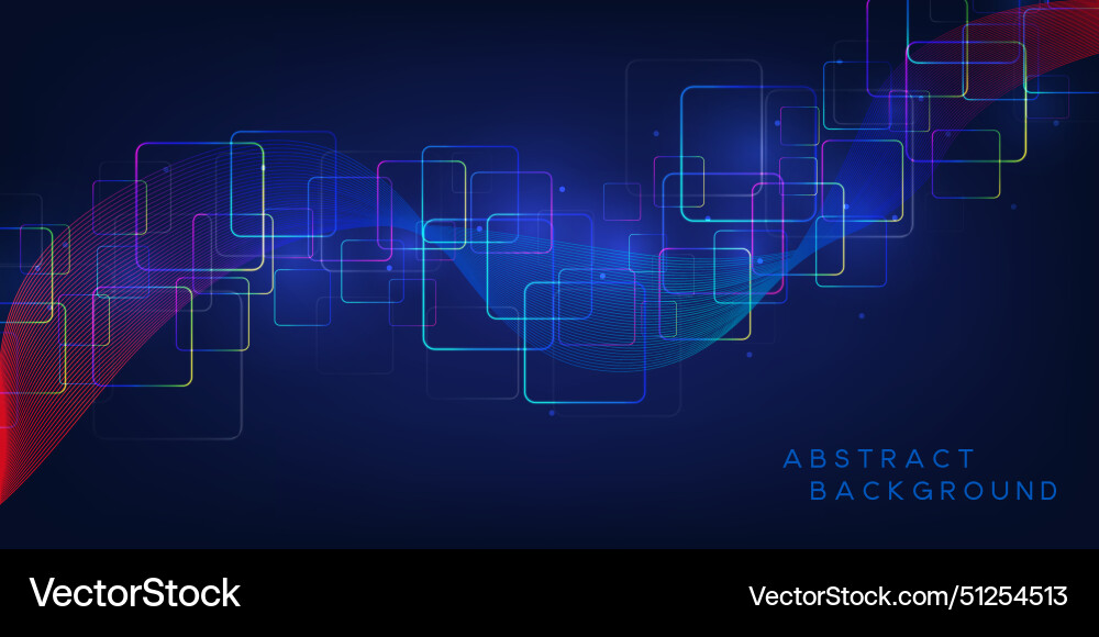 Abstract tech horizontal background colorful vector image
