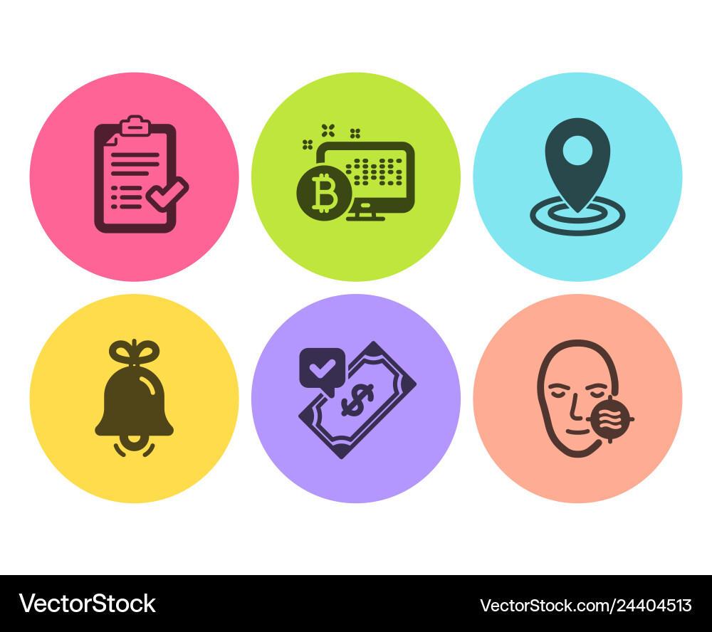 Approved checklist bitcoin system and location Approved checklist bitcoin system and location vector image