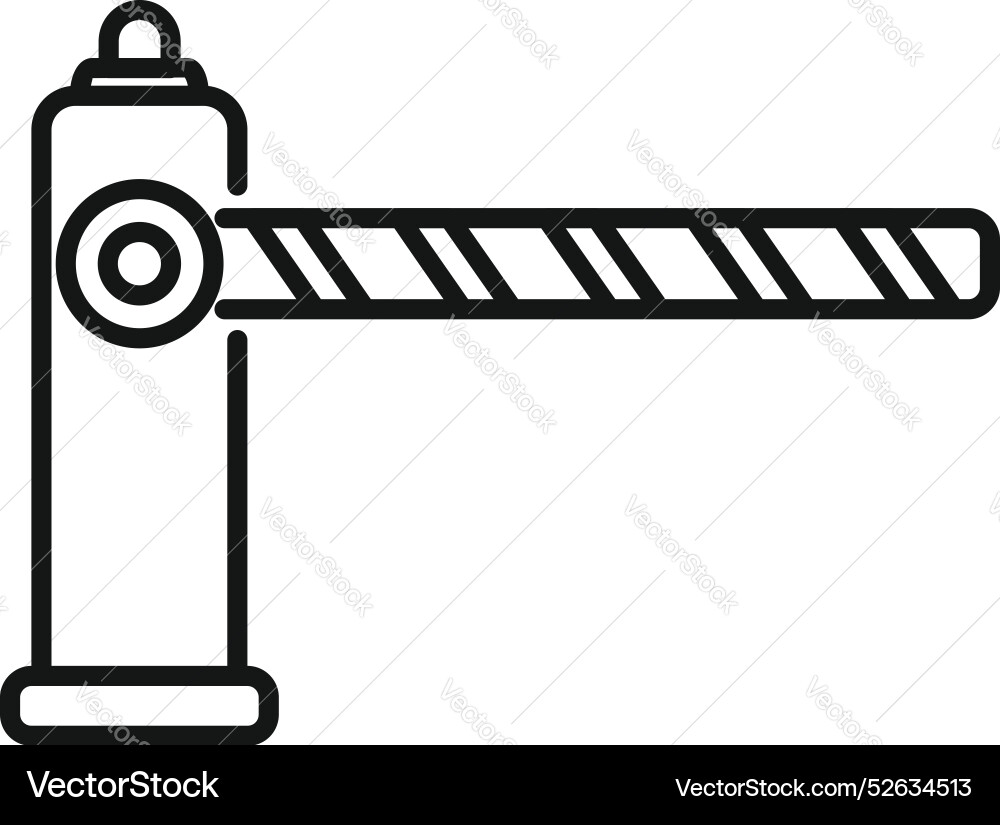 Automatic parking barrier gate system controlling Automatic parking barrier gate system controlling vector image