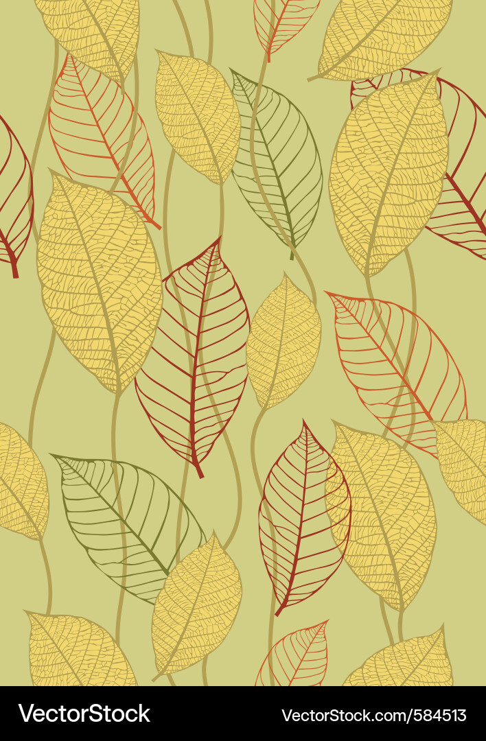 Autumn Leaf Seamless Pattern Vector Image