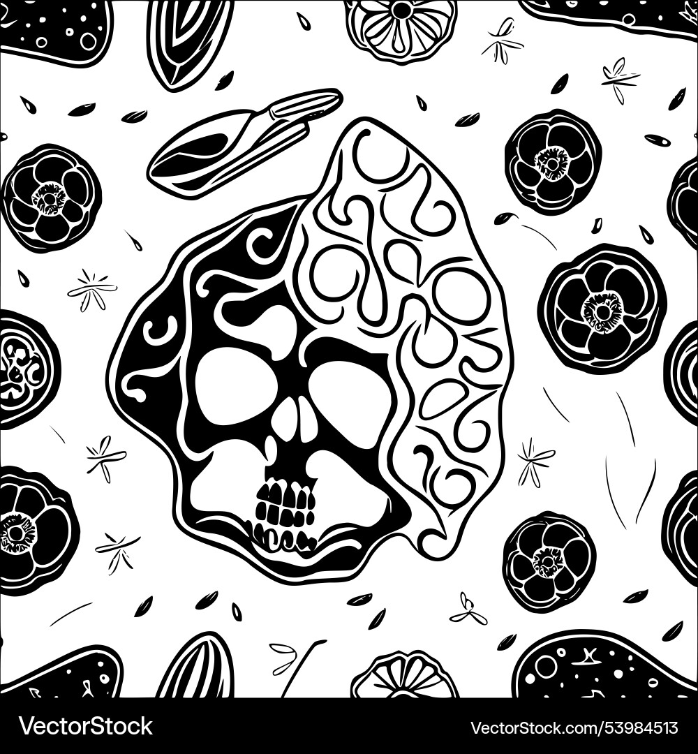 Bread abstract pattern seamless Vector Image