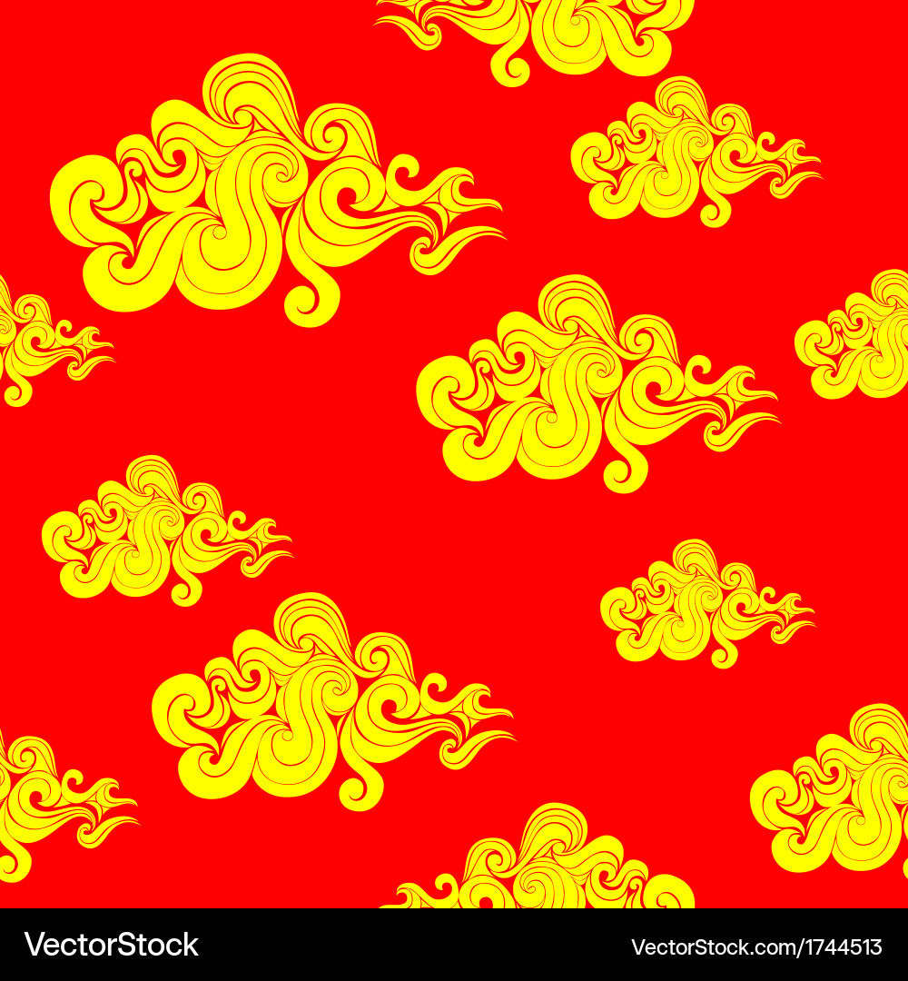 Celestial Clouds Pattern vector image