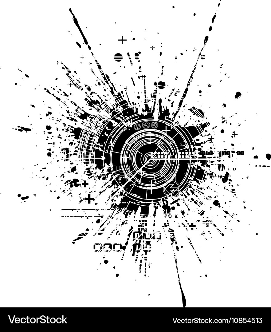 Digital Splatter Vector Image