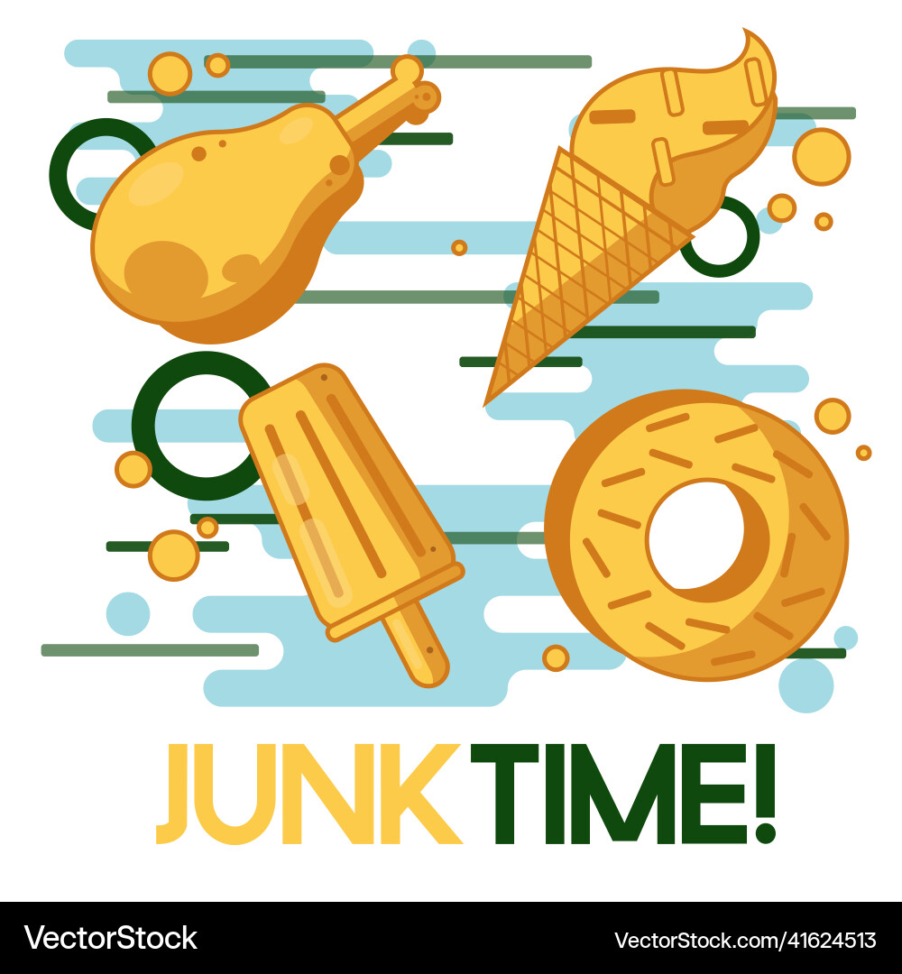 Everyday objects jung time Vector Image