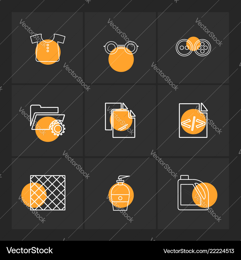 Garmets code folder hardware tools labour vector image