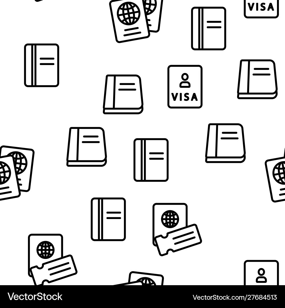 Passport seamless pattern Passport seamless pattern vector image