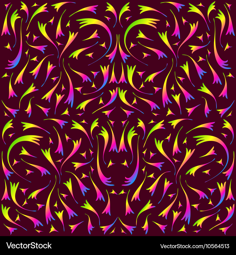Rainbow symmetrical pattern vector image