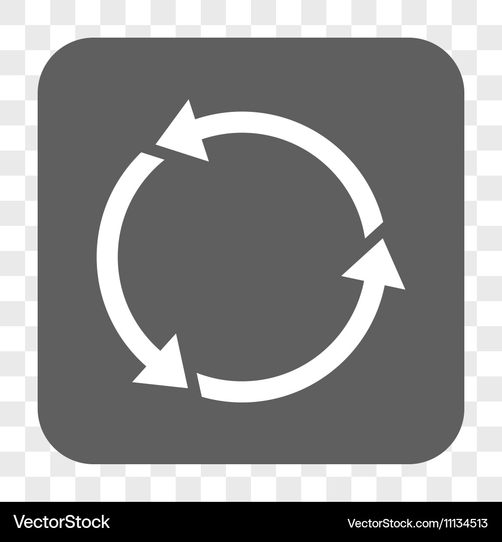 Recycle rounded square button vector image