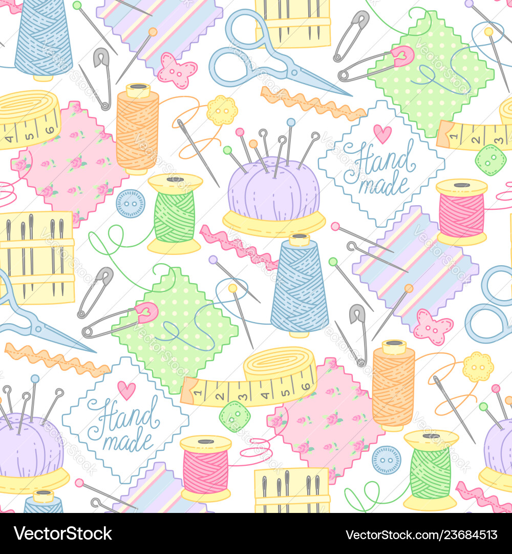 Sewing pattern Royalty Free Vector Image - VectorStock
