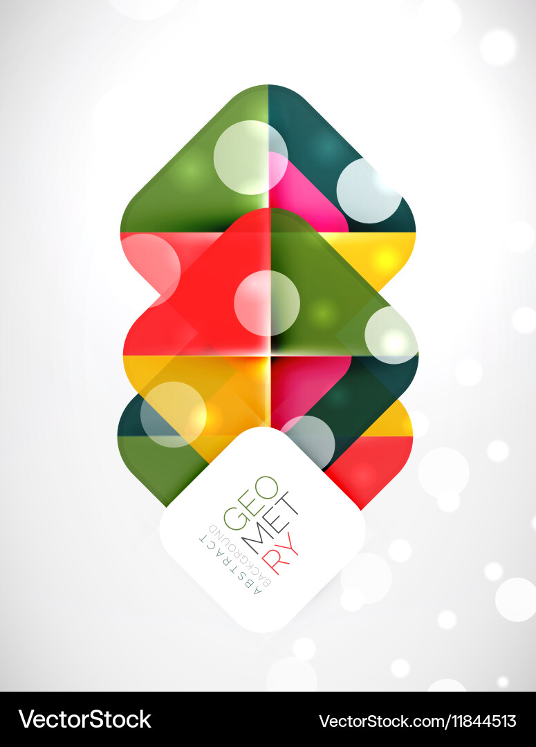 Square and triangle pattern background vector image