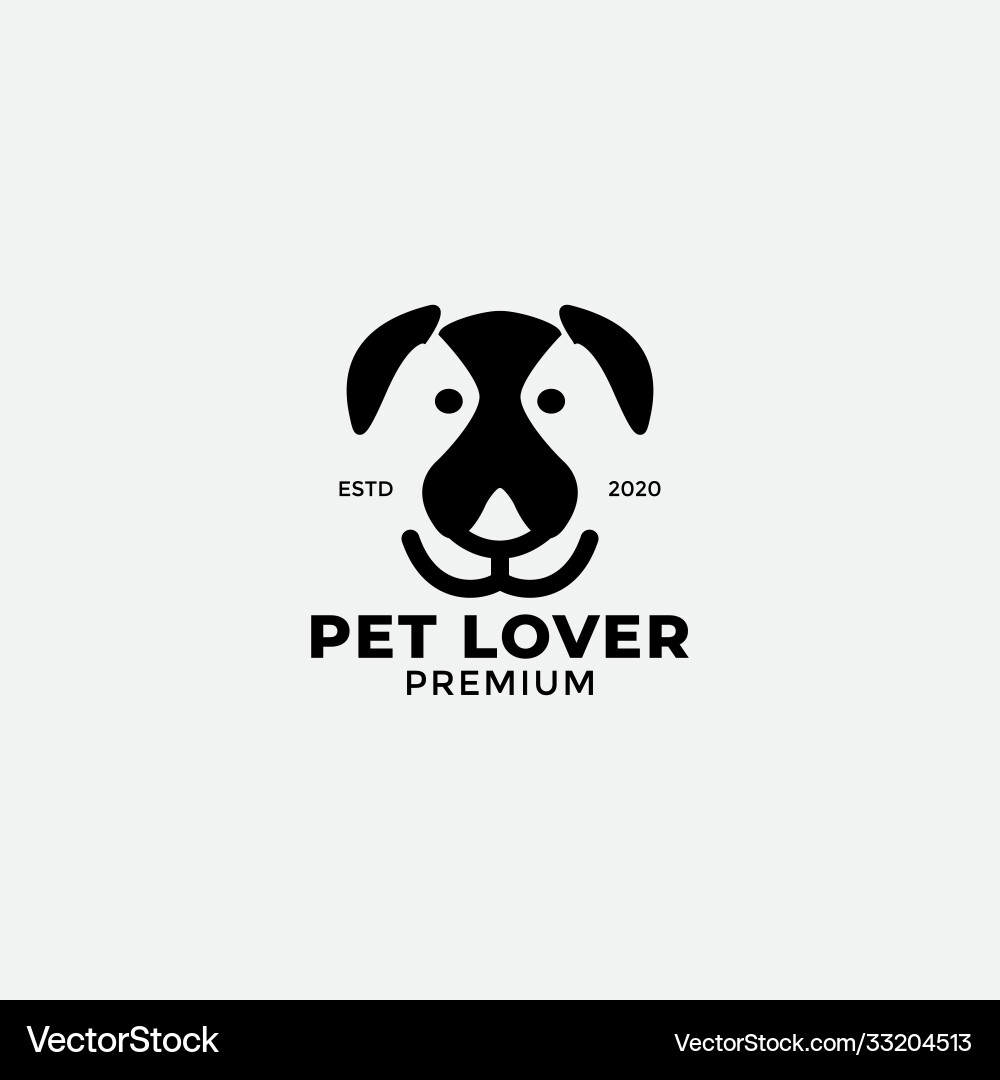 St bernard dog face head logo design silhouette – Free Vector | VectorStock, image size:1000x1080