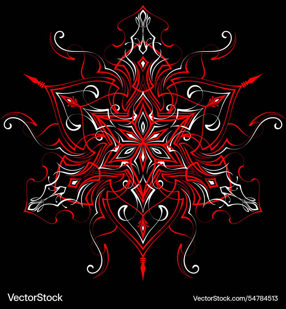 Triangle pattern in the form of a mandala henna Triangle pattern in the form of a mandala henna vector image