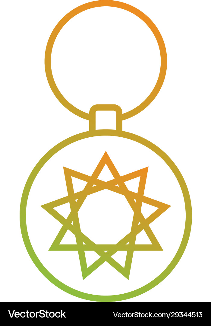 Unique key chain line icon Vector Image