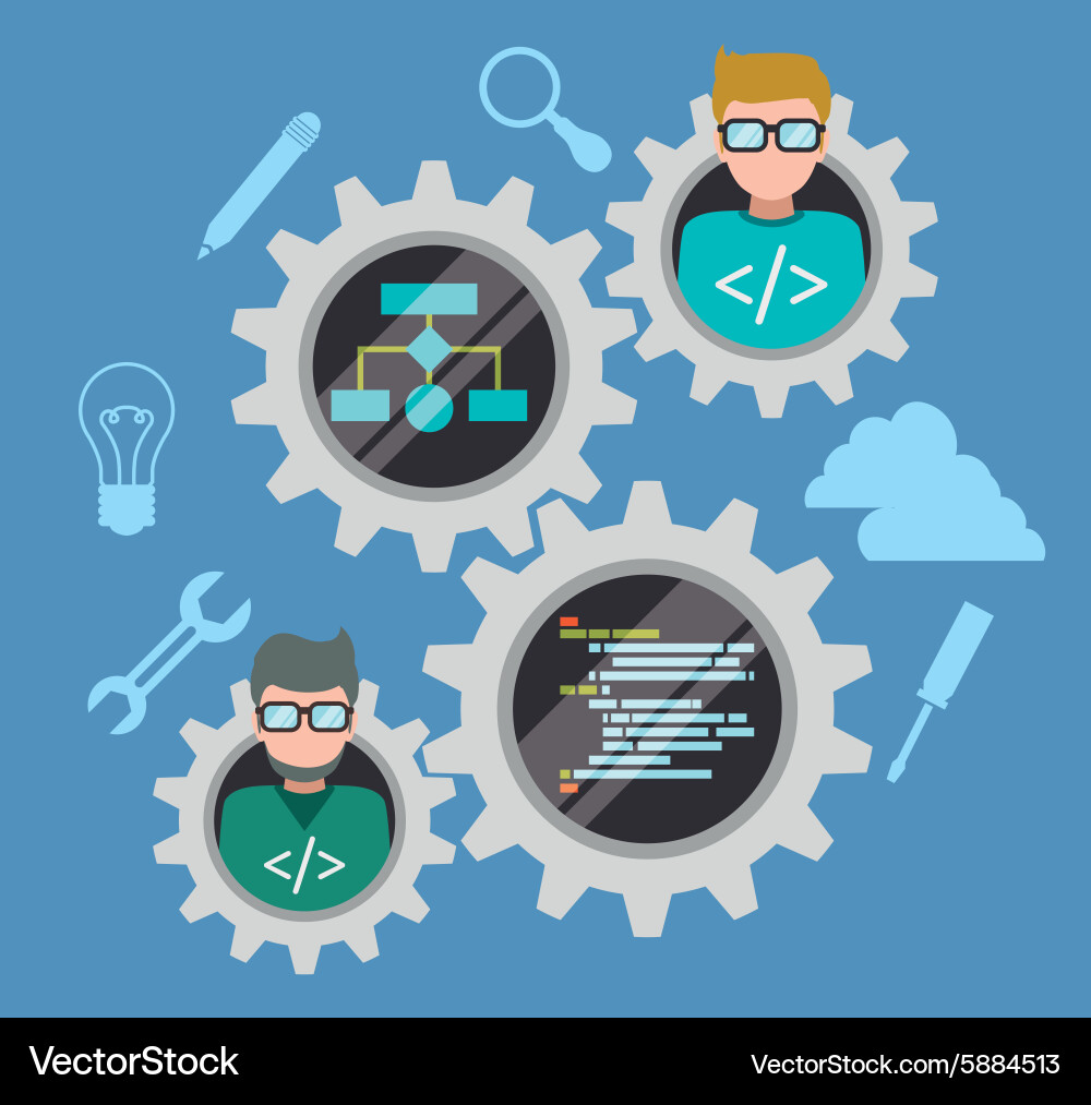 Web developer design Vector Image