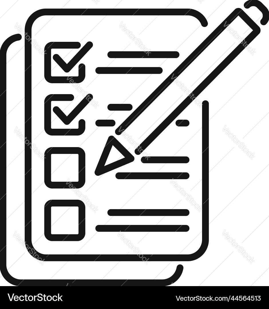 Write task icon outline work project Write task icon outline work project vector image