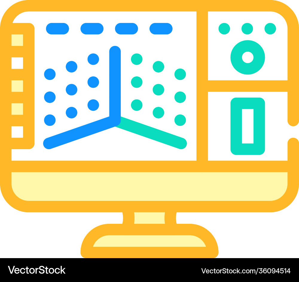3d modeling color icon flat Vector Image