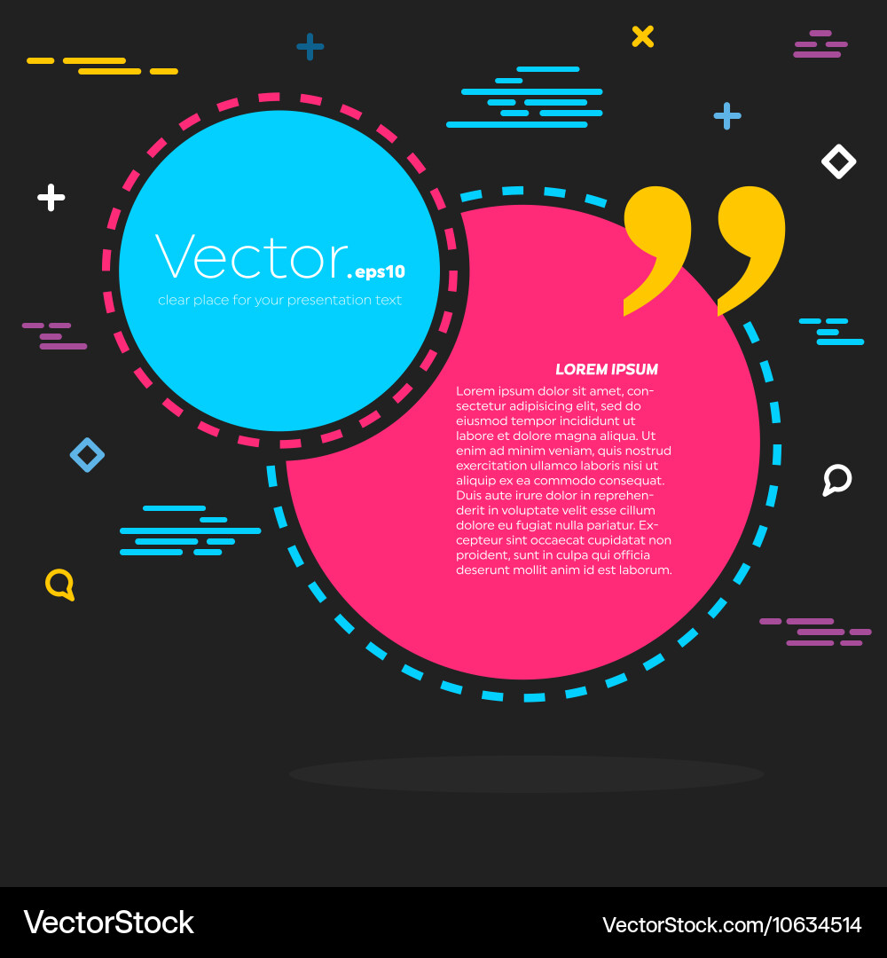 Abstract concept empty speech square quote Vector Image