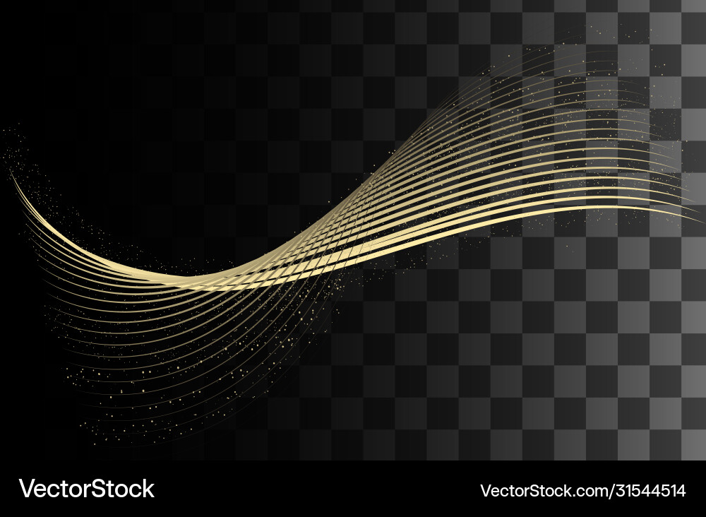 Abstract design element golden color effect Abstract design element golden color effect vector image