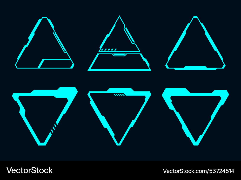 Abstract frames technology futuristic interface Abstract frames technology futuristic interface vector image