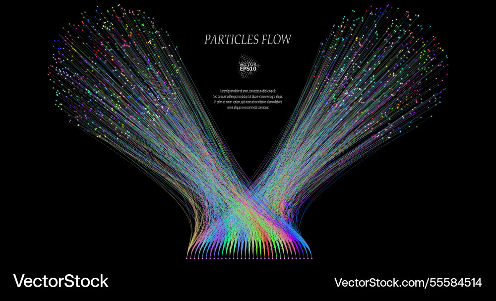 Abstract visualization of neural Abstract visualization of neural vector image