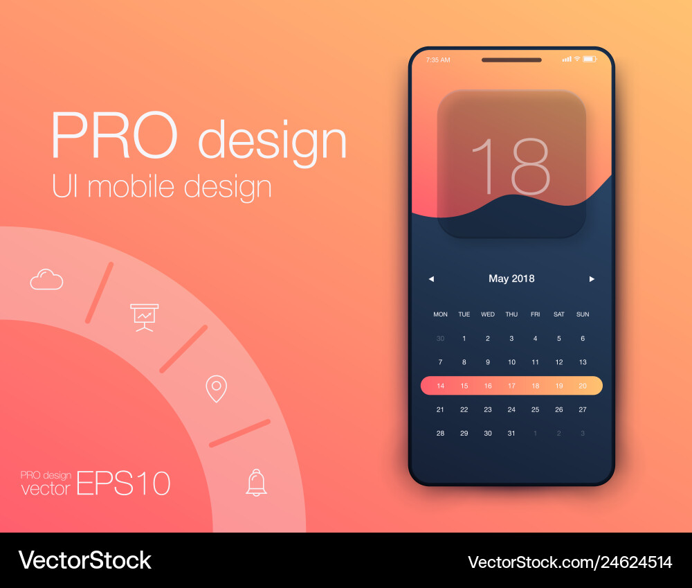 Analytics App UI - Charts & Graphs vector image
