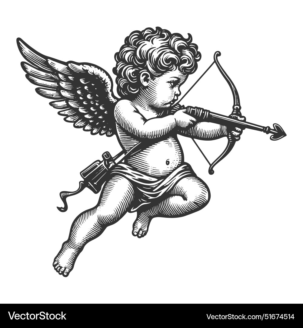 Mythology sketch cupid vector images 96 