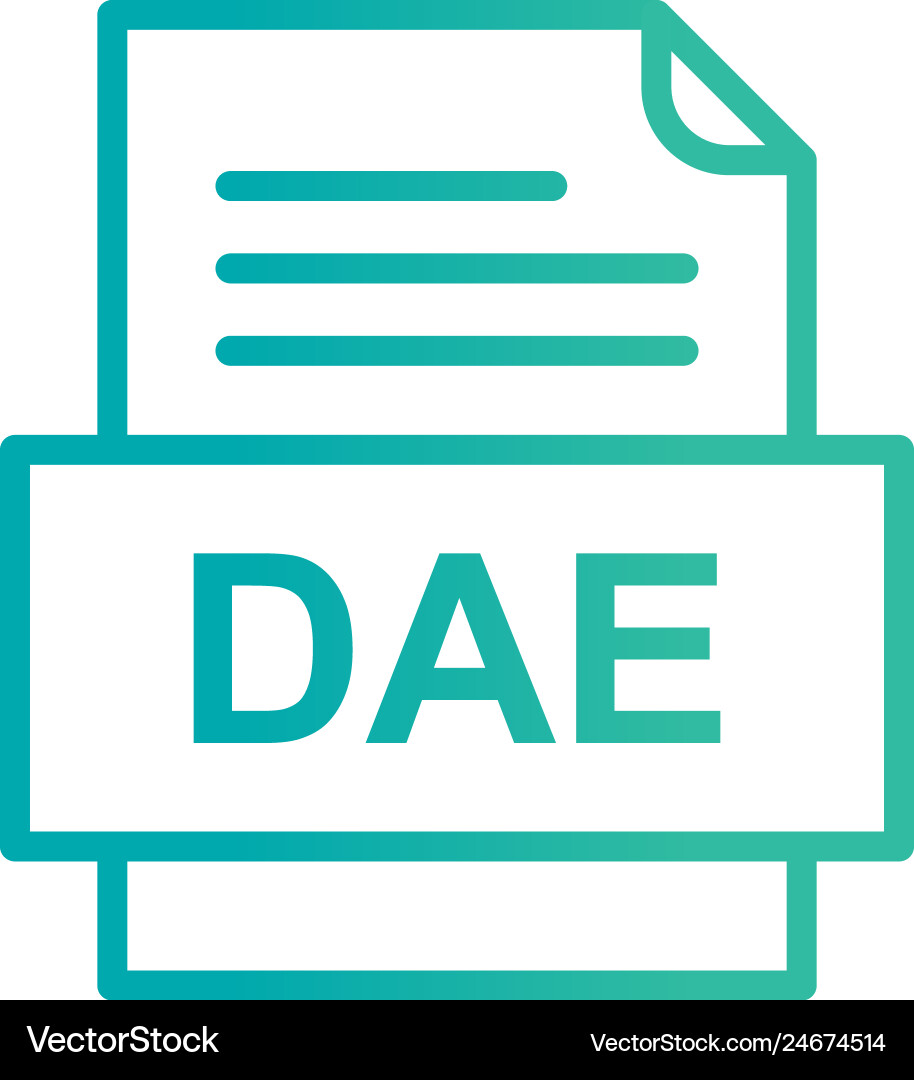 Dae file document icon Vector Image