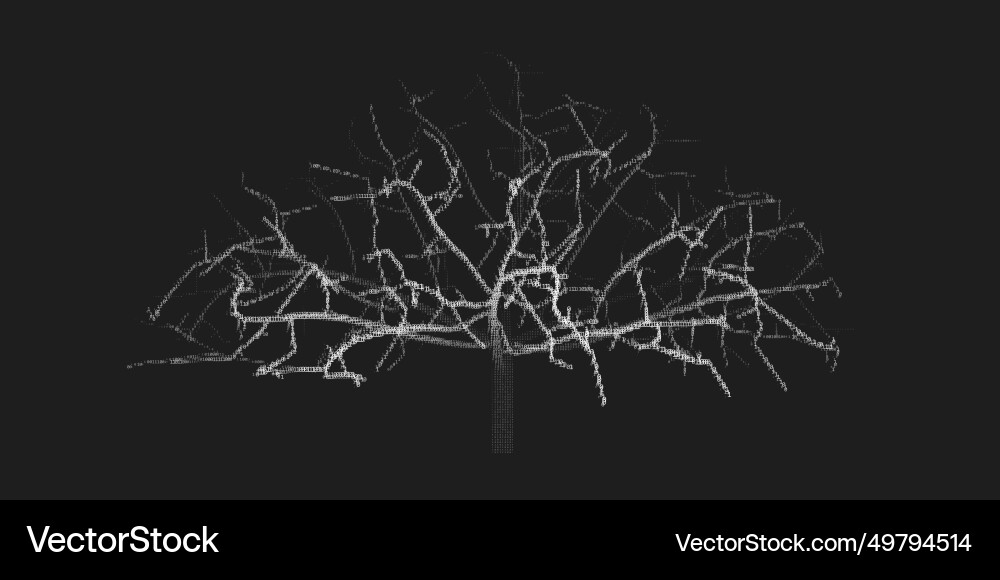 Digitaler Baum mit Sprossen und Binärcode Digitaler Baum mit Sprossen und Binärcode vektorbild