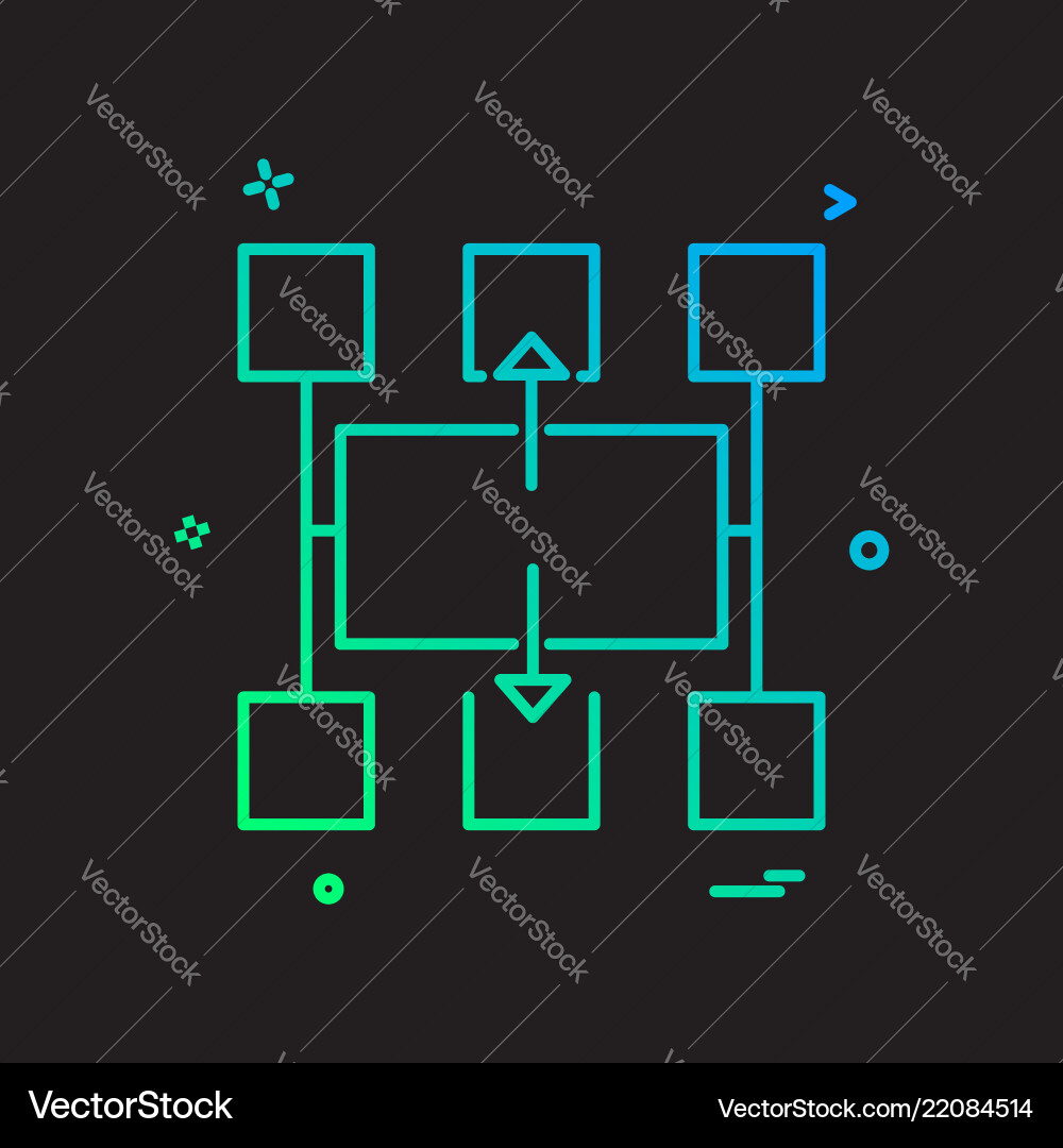 Flowchart icon design Flowchart icon design vector image