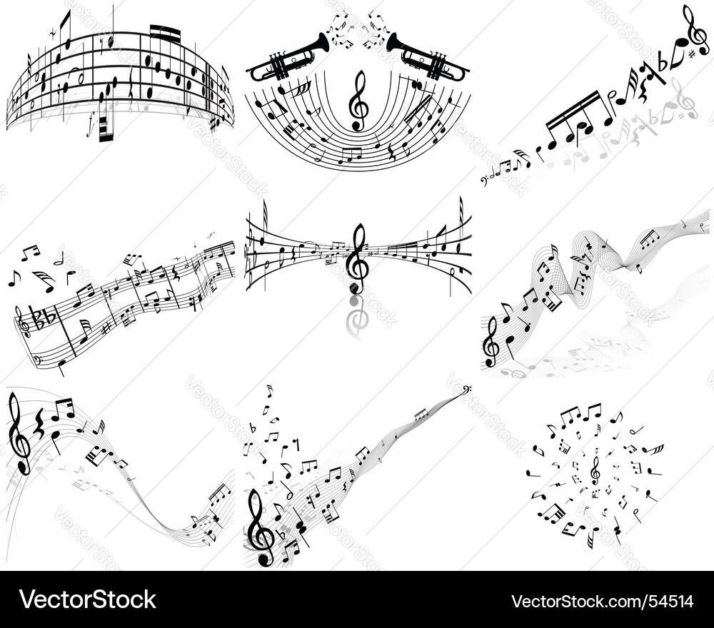 Musical Notation and Notes vector image