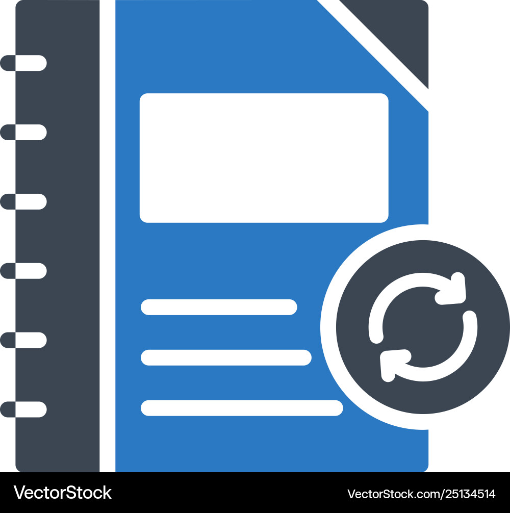 Refresh notebook vector image